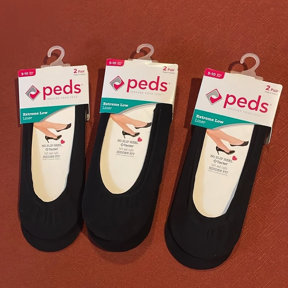 🌸NIP PEDS Extreme Low Slip On Sock - 3 pkgs, total 6 pair